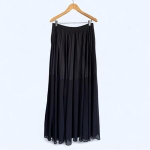 BCBGMaxAzria Black Flowing Maxi Skirt